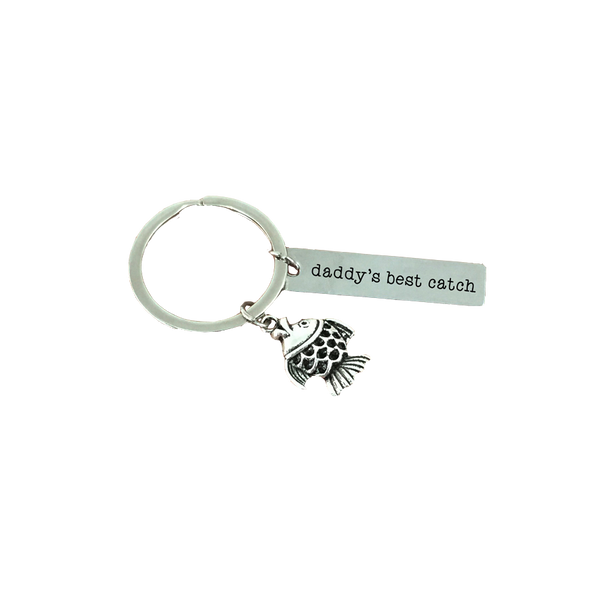 Daddy's Best Catch Keychain