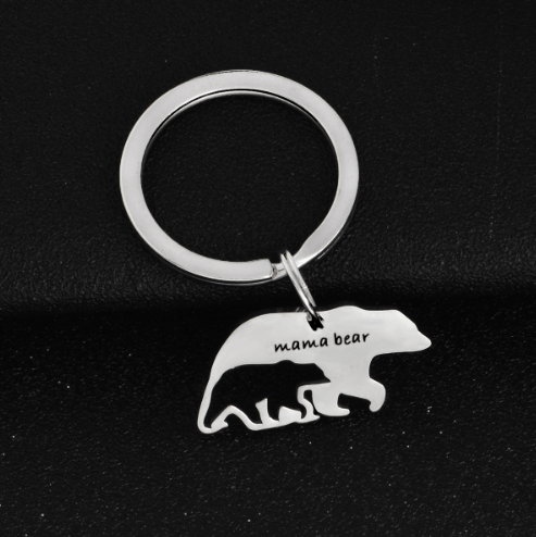 Mama Bear Bear Shaped Keyring
