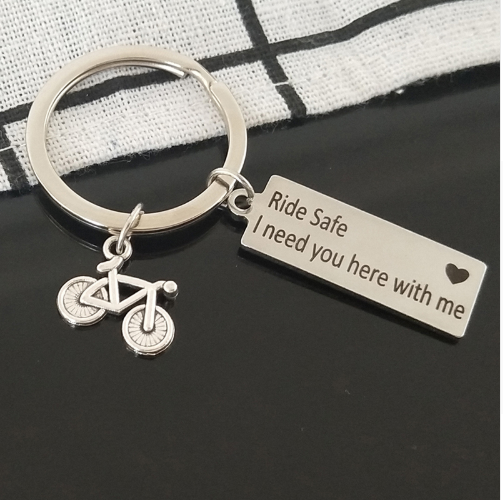 Ride Safe, I Need You Cyclist Keychain