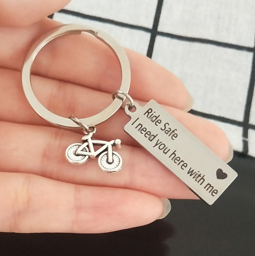 Ride Safe, I Need You Cyclist Keychain