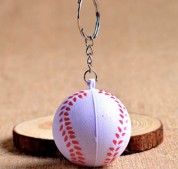 1, 6 or 12 Pcs Baseball Ball Keychain