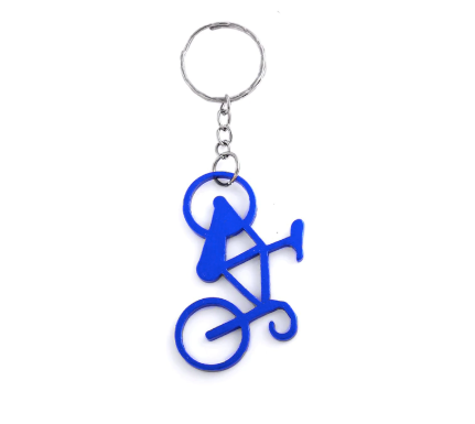 10 pcs Multicolour Bicycle Keychain