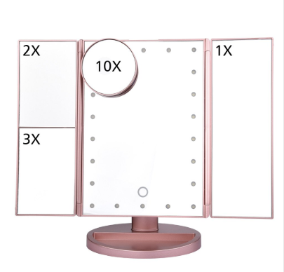 LED Touch Screen Makeup Mirror With Magnification