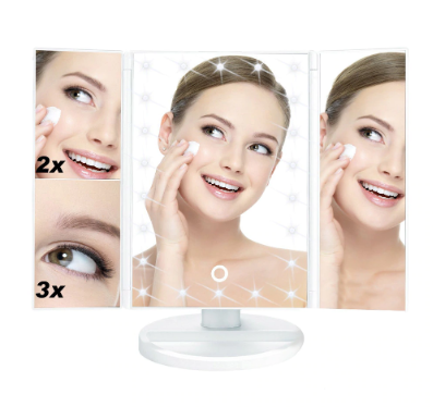 LED Touch Screen Makeup Mirror With Magnification