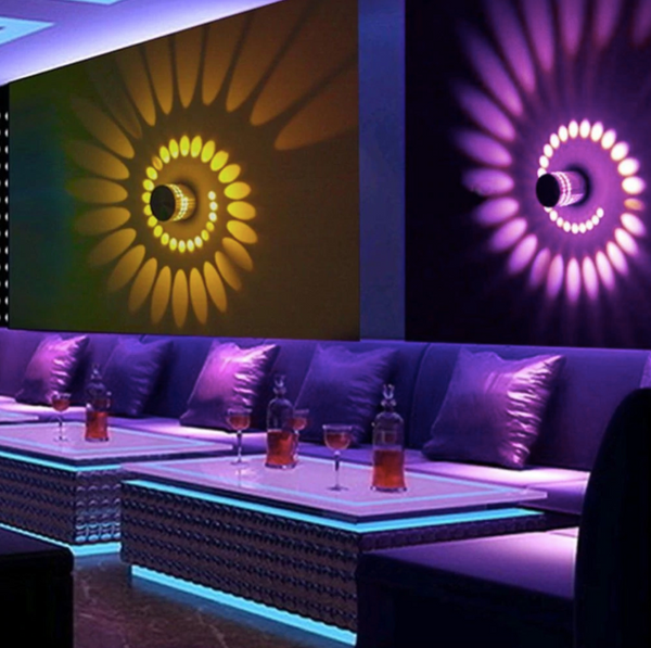 LED Light Spiral Wall Decoration