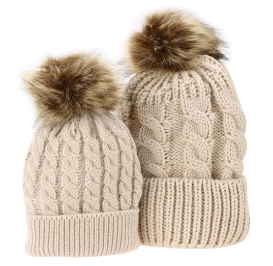 Mom & Baby Matching Knitted Beanie