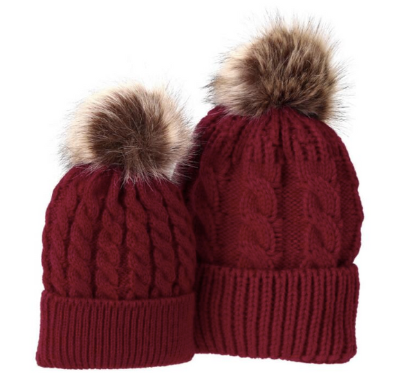 Mom & Baby Matching Knitted Beanie
