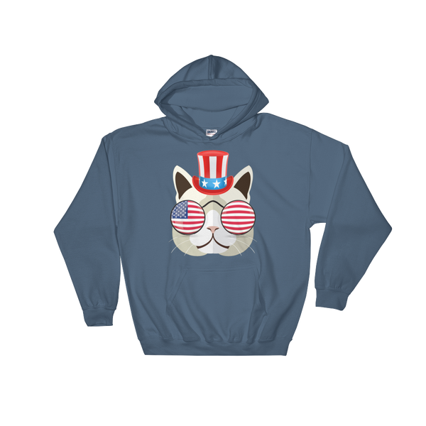 Funky Cat With Hat & Sunnies Hoodie