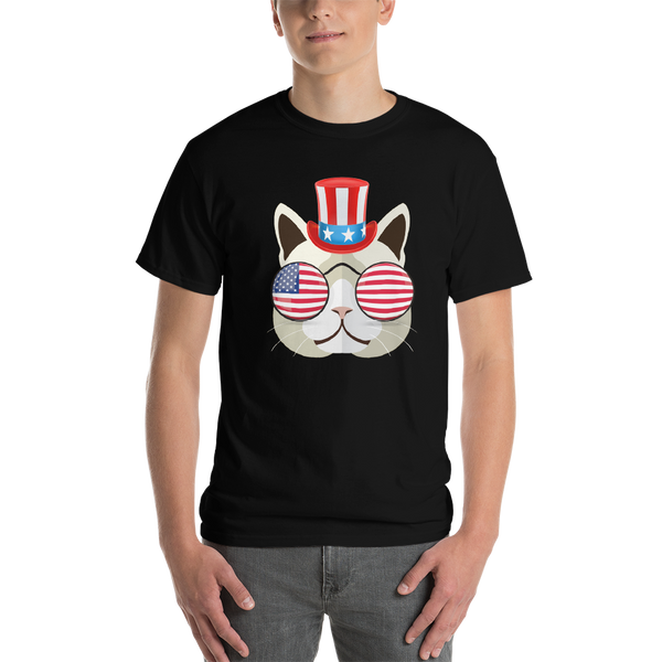 Funky Cat With Hat & Sunnies Men's Tee