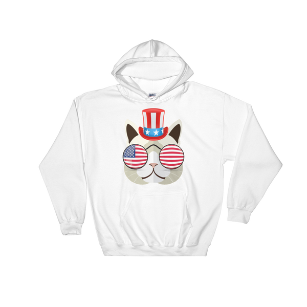 Funky Cat With Hat & Sunnies Hoodie