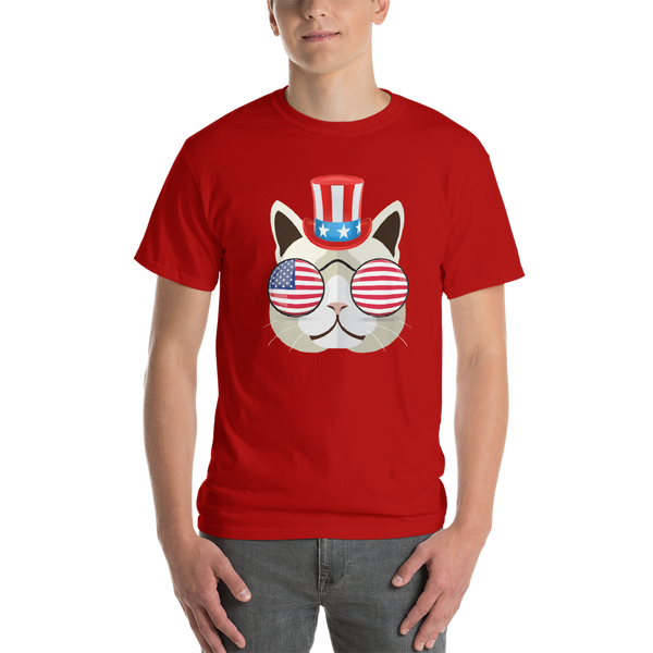Funky Cat With Hat & Sunnies Men's Tee