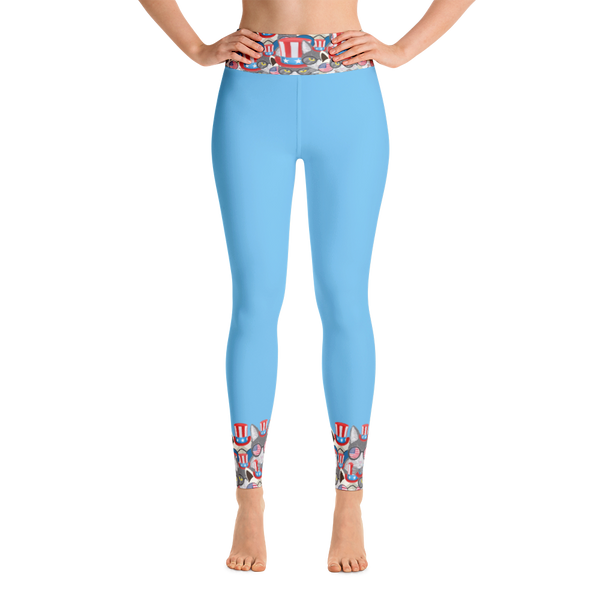 USA Cats on Bottom & Top Yoga Leggings