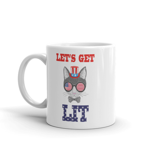 Lit Cat With Hat & Sunnies Mug