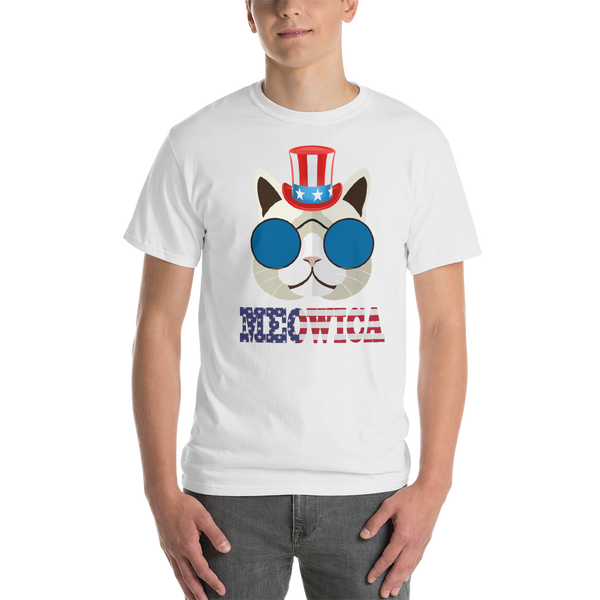 Funky Cat With Hat USA Men's Tee