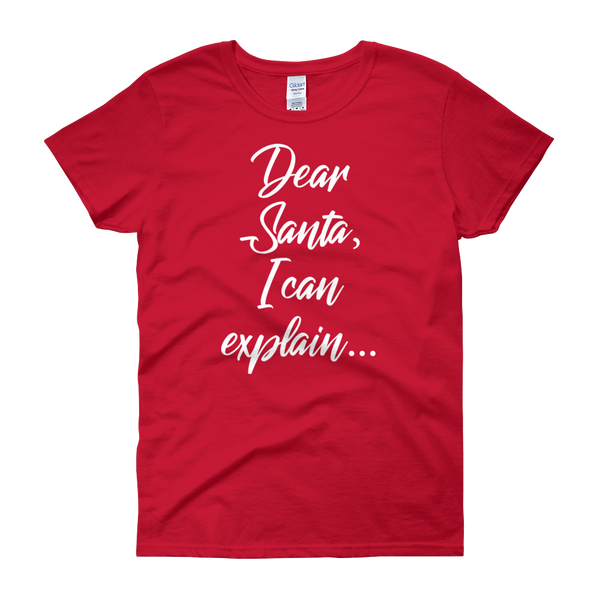 Dear Santa Christmas Womens Tee