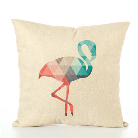 Colourful Geometric Animal Pillow Cases