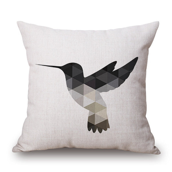 Monochrome Geometric Animal Pillow Cases