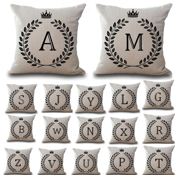 Crown Letter Pillow Cases