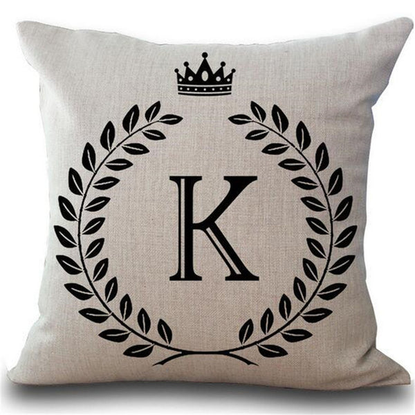 Crown Letter Pillow Cases
