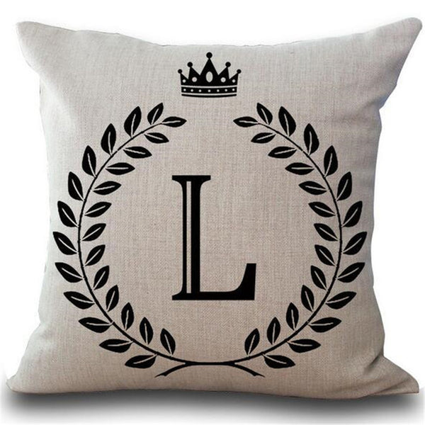 Crown Letter Pillow Cases