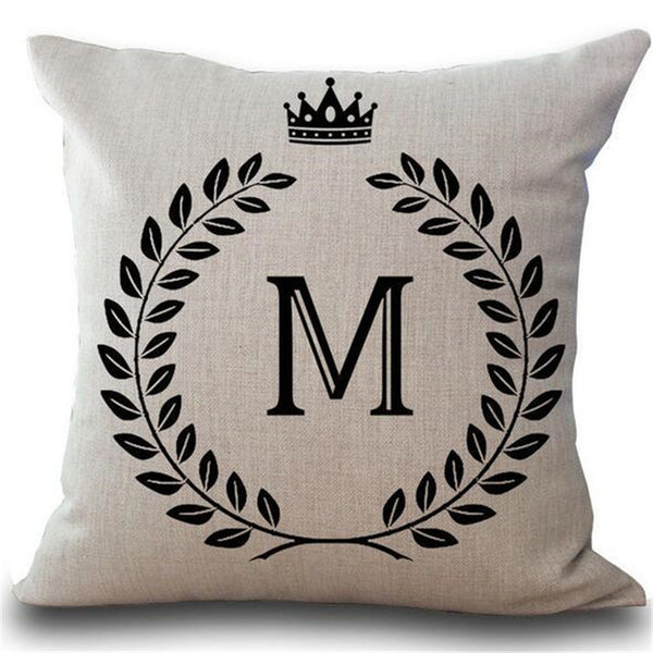 Crown Letter Pillow Cases