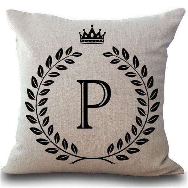 Crown Letter Pillow Cases