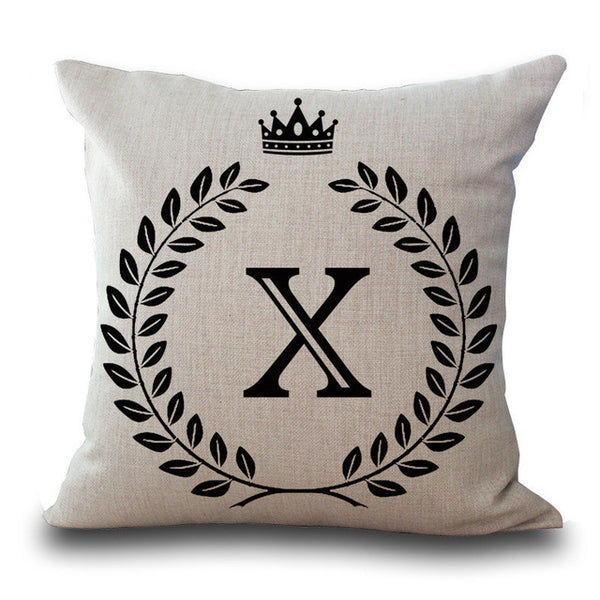 Crown Letter Pillow Cases