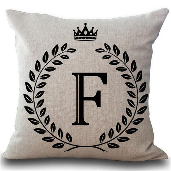 Crown Letter Pillow Cases