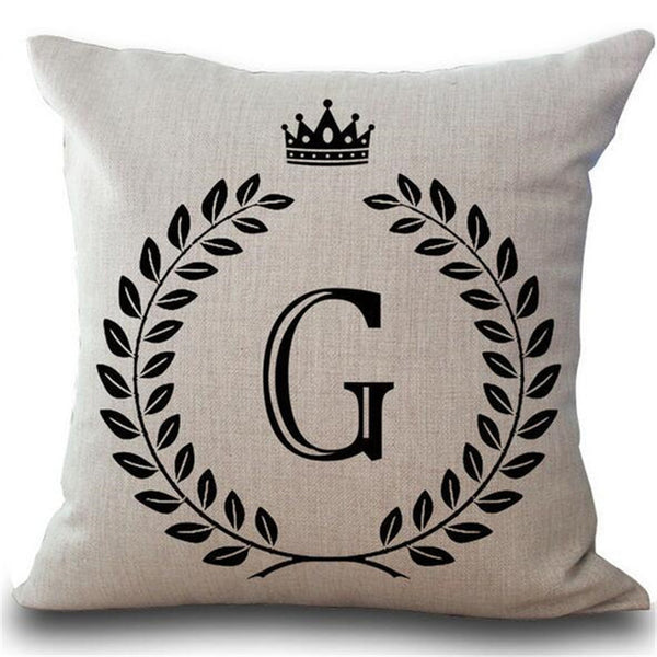 Crown Letter Pillow Cases