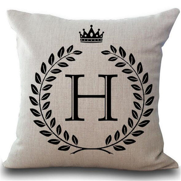 Crown Letter Pillow Cases