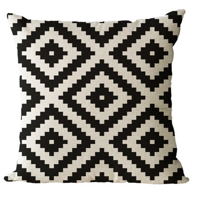 Monochrome Geometric Pillow Cases