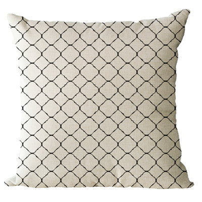 Monochrome Geometric Pillow Cases