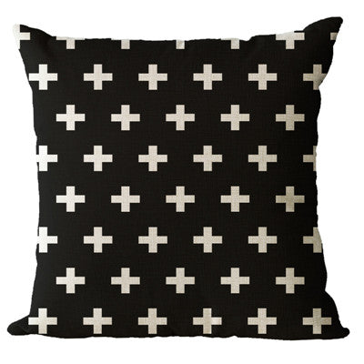 Monochrome Geometric Pillow Cases