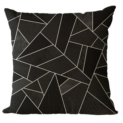 Monochrome Geometric Pillow Cases