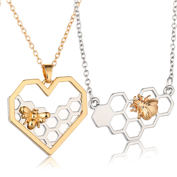 Honeycomb Bee Necklace