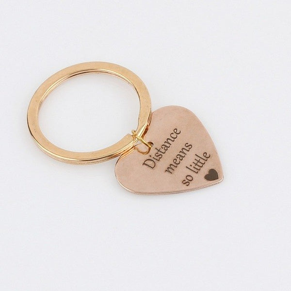 Distance Means So Little Keychain