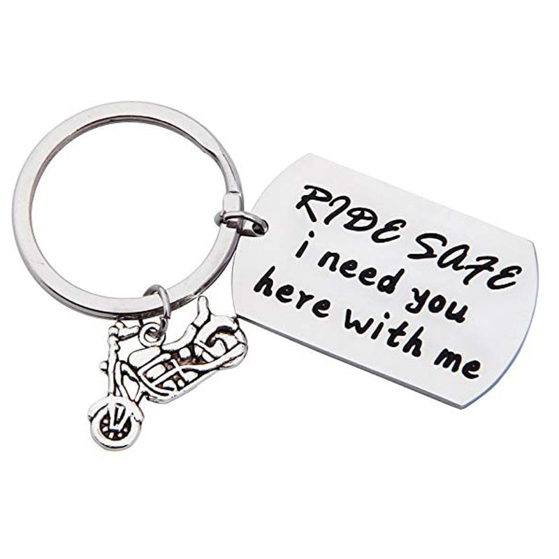 Ride Safe Motorcyclist Keychain – Our Gift Society
