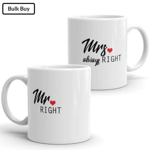 Mr - Mrs Right Mugs