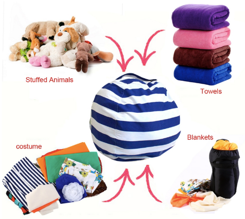 Canvas Storage Toy / Stuffed Animal Bag