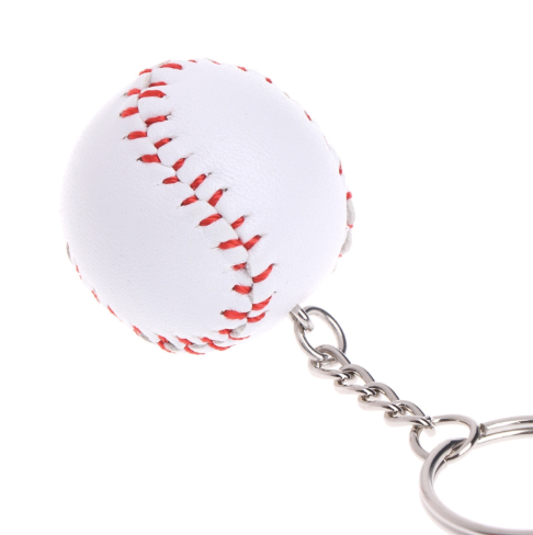 1, 6 or 12 Pcs Baseball Ball & Bat Keychain