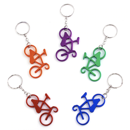 10 pcs Multicolour Bicycle Keychain