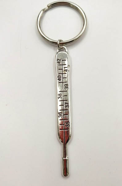Thermometer & Syringe Medical Keychain