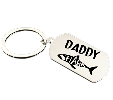 Daddy Shark Keychain