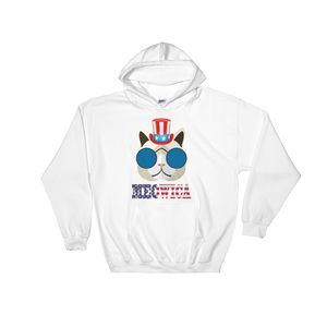 Funky Cat With Hat USA Hoodie