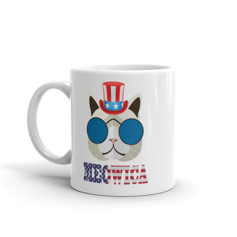 Funky Cat With Hat USA Mug