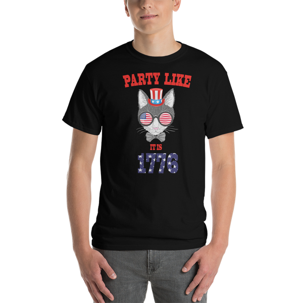 Party Cat With Hat & Sunnies Men's Tee