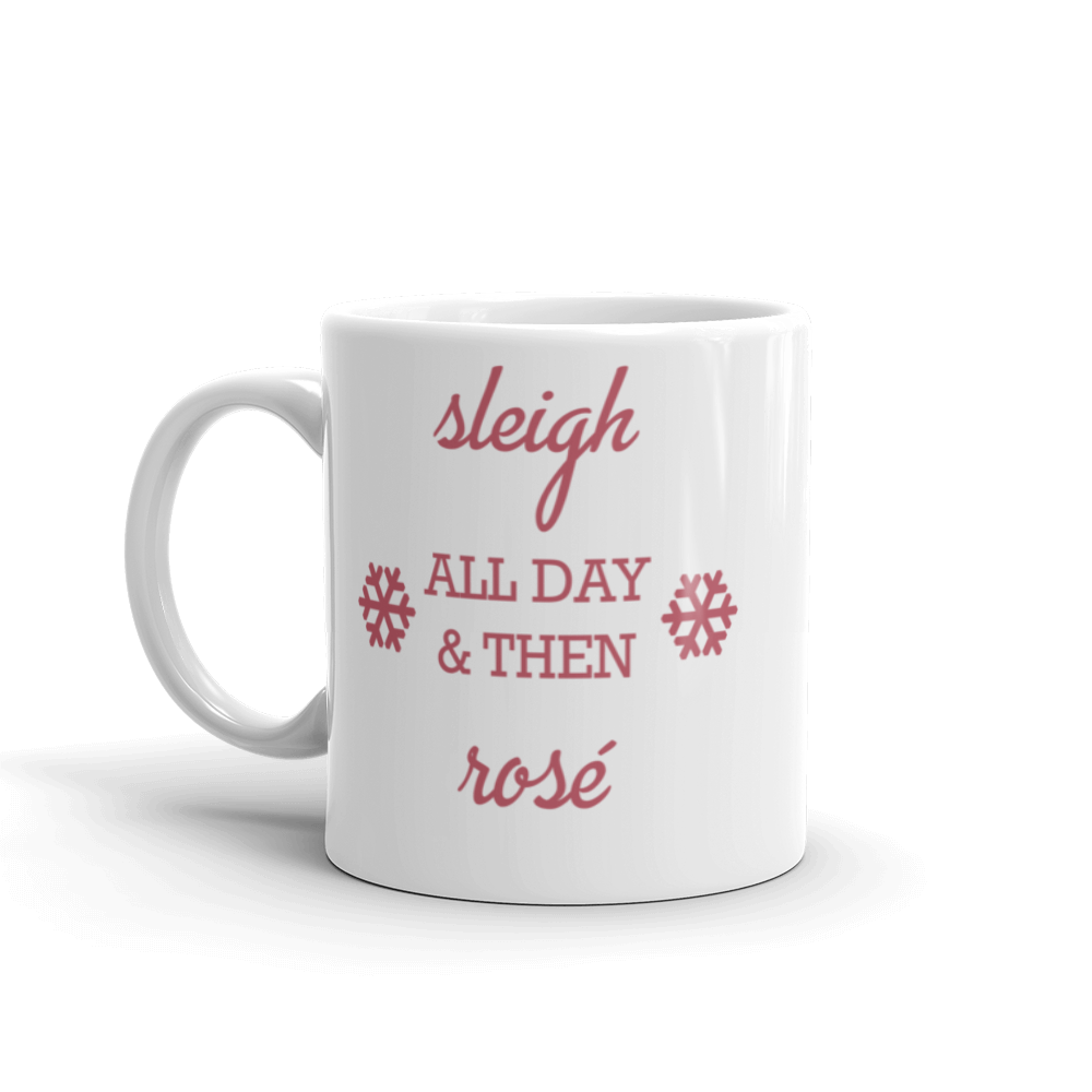 Sleigh & Rosé Christmas Mug