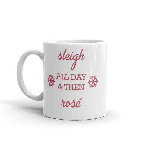 Sleigh & Rosé Christmas Mug