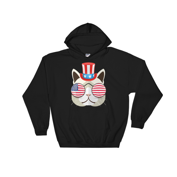 Funky Cat With Hat & Sunnies Hoodie