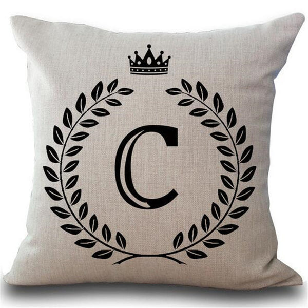 Crown Letter Pillow Cases